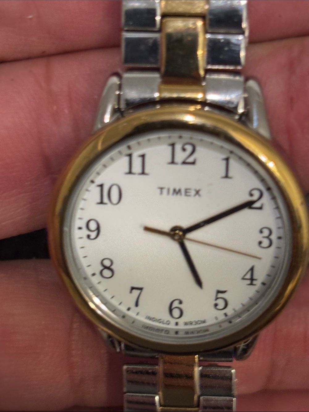 Timex Two-Tone Gold and Silver Round Analog Women's Watch
